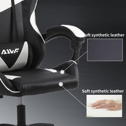High-Back Gaming Chair PC Office Chair Computer Racing Chair PU Desk Task Chair Ergonomic Executive Swivel Rolling Chair with Lumbar Support for Back Pain Women, Men