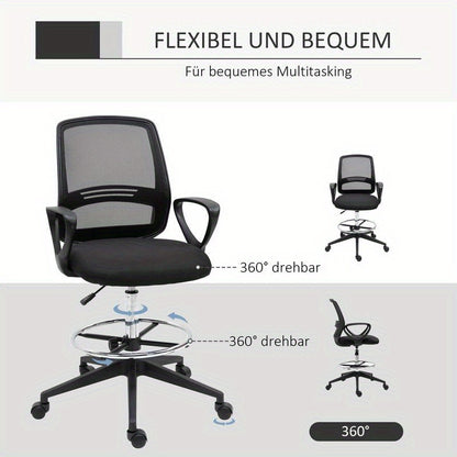 Ergonomische Bureaustoel – Kantoorstoel – Computerstoel – Directiestoel – Desk Chair – Verstelbare Hoogte – Ademend Mesh & Metalen Frame