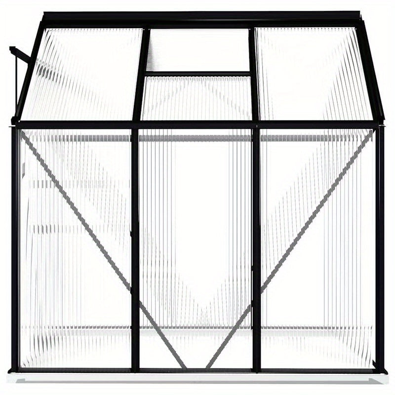 Kas – Kweekkas – Tuinkas – Plantenkas – Broeikas – Antraciet Aluminium Frame – Weerbestendig Met Stevige Fundering – Compact 3,61 m²