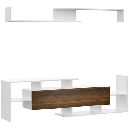 Tv-meubel – Tv-kast – Wandmeubel – Zwevend – Lowboard – Hoogwaardig Hardhout – Ruimtebesparend Zwevend Design