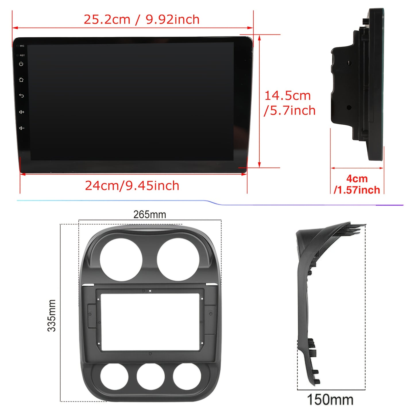 Android Autoradio – Car Stereo – Multimedia Systeem – Auto Radio – In-Car Entertainment – Android 15.0 Met AHD Camera – 10,1 Inch IPS Scherm – 4GB RAM 64GB Opslag