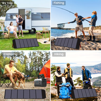 200W Zonnepaneel – Vouwbaar Zonnepaneel – Monokristallijn Solar Panel – Draagbaar Solar Charger – Mobiele Zonne-energie – Hoog Rendement – Inclusief PD Box & MC4 Kabel