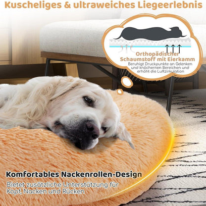 Oversized Hondenbed – Hondenmand – Huisdierenbed – Orthopedisch Bed – Dierenkussen – 171x115 cm – Orthopedisch Traagschuim – Wasbare Pluche Hoes – Bruin