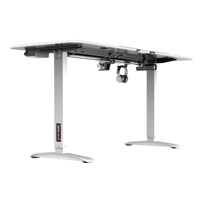 Hoogteverstelbaar Bureau – Zit Sta Bureau – Elektrisch Bureau – Verstelbaar Werkblad – Gaming Bureau – Met Geheugenfunctie – 160x75 cm MDF Walnoot – Draagkracht 80 kg Mat Zwart