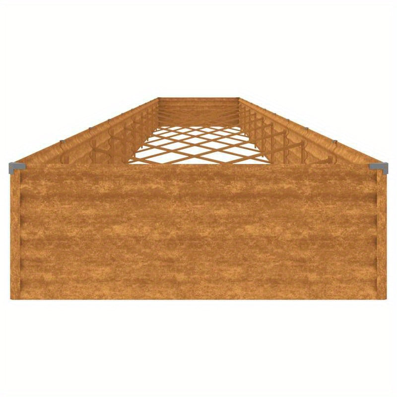 Bloembak – Plantenbak – Tuinbak – Borderbak – Kweekbak – Steel Corten – 960x100x36 cm – Verhoogde Tuin
