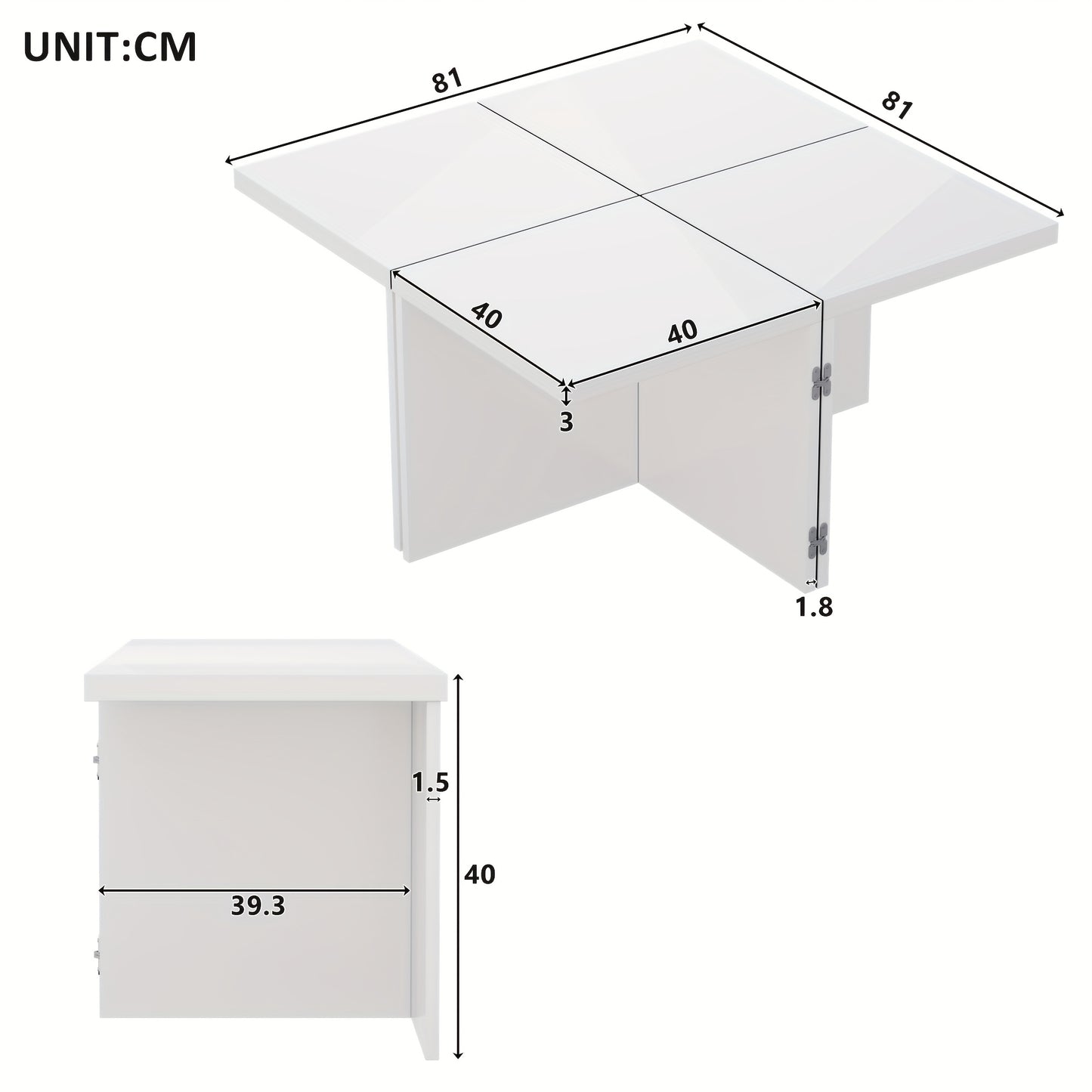 Contemporary Metal Coffee Table with High-Gloss Tabletop - 2-Tier Modern Design, Easy Assembly, No Electricity Needed for Living Room, Bedroom, Office - Durable & Stylish Home Decor, Coffee Table for Living Room, Bedroom Nigh
