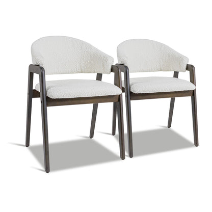 Fauteuil – Armstoel – Stoel – Loungestoel – Zetel – Massief Parawood – Vlekbestendige Bouclè Bekleding