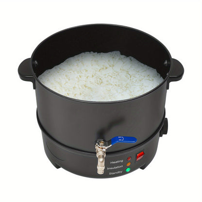 Waxsmeltpot – Wax Smelter – Kaars Gieter – Smeltkroes – Wax Smeltketel – Roestvrij Staal – 8 Liter Capaciteit – Temperatuurregeling 50-100°C – Zwart