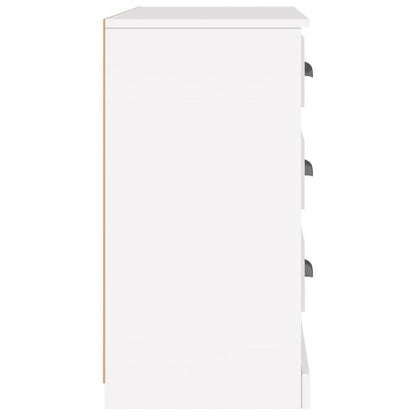Modern White Sideboard with Drawers & Shelves - 106.68cm Wide, 35.56cm Deep, 66.04cm Tall Storage Cabinet for Living Room, Bedroom, Office - Minimalist Design, Hardwood Construction, No Assembly Required, Sideboard Cabinet, B