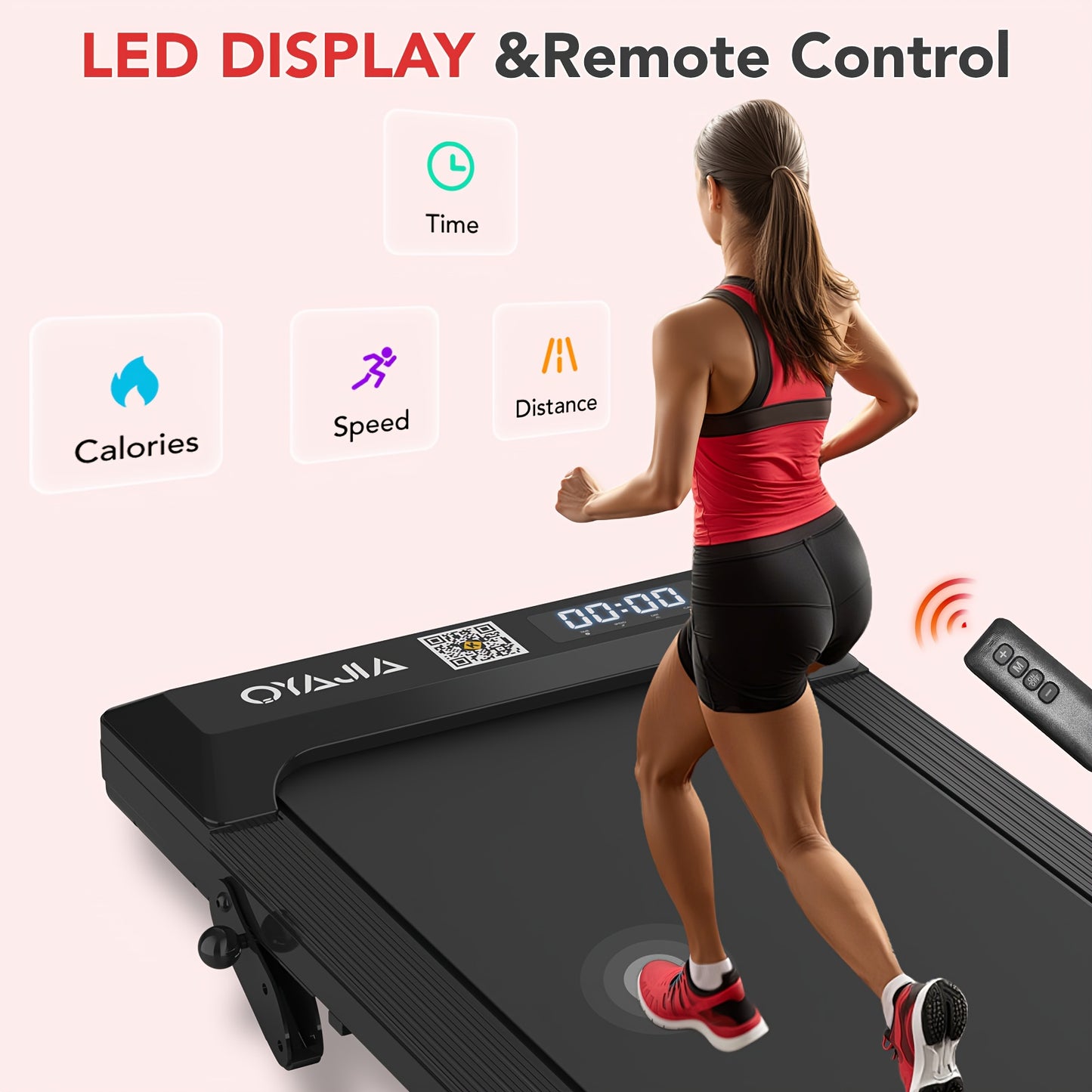 Loopband – Wandelband – Walkingpad – Treadmill – Fitnessapparaat – Inklapbaar – 3 Hellingsstanden – Stille Motor – App & Afstandsbediening – Ingebouwde Speakers – Countdown Modi – Max 100 kg