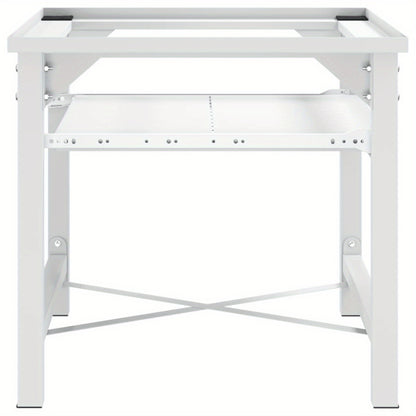 Wasmachine Verhoogstandaard – Wasmachine Onderzetter – Wasmachine Podium – Wasmachine Opzetstuk – Wasmachine Stand – Met Uittrekbare Lade – Stabiel Met Metaal En Wieltjes