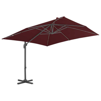 Zwevende Parasol – Hangende Parasol – Terrasparasol – Balkonparasol – 400x300 Cm – Kantelbaar – 360° Draaibaar