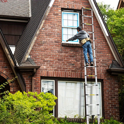 Uitschuifladder – Telescopische Ladder – Opsteekladder – Vouwladder – Aluminium Ladder – 5 Meter Uitschuifbaar – Anti-Slip Rubber Voeten