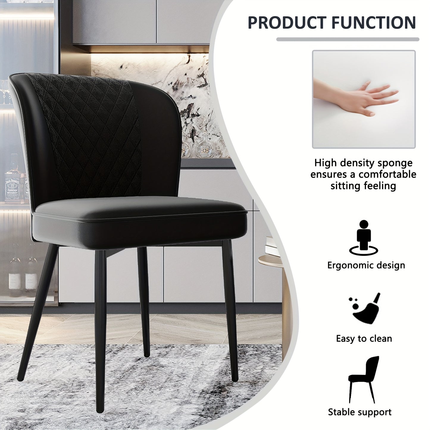 Dining set, Modern kitchen table set, Velvet dining chairs, Upholstered chair Design chair with backrest, MDF table top, Golden table legs, Kitchen Furniture, Small Dining Tables For Small Spaces, Small Round Dining Table, Di
