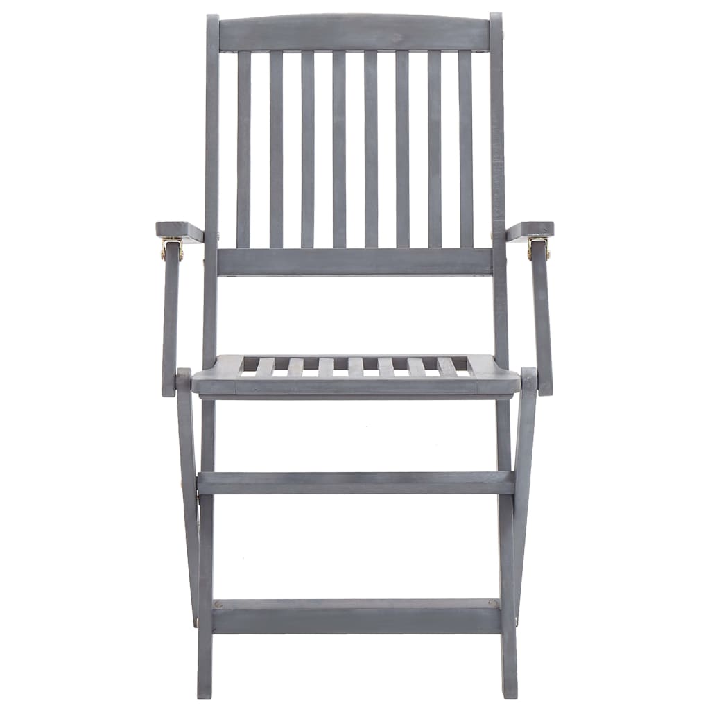 Vidaxl 5/7X Solid Acacia Wooden Garden Set Grey Terrace Set With/Without Armrest