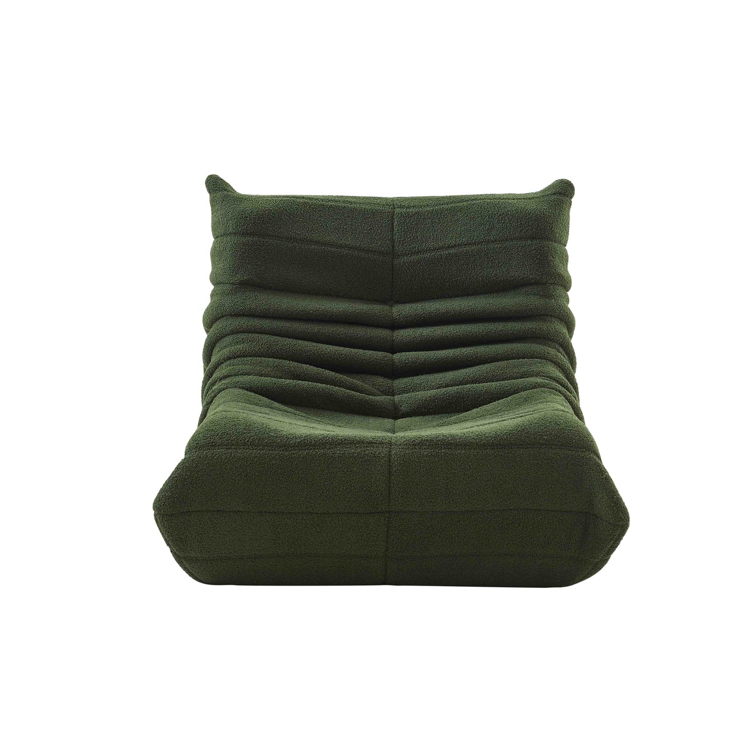 Relaxation Armchair Sofas with Removable Backrest And Seat Cushions, Lazy Sofa Indoor Seat Cushions with Comfortable, Extra Thick Padding for Bedroom, Living Room, White, Green.