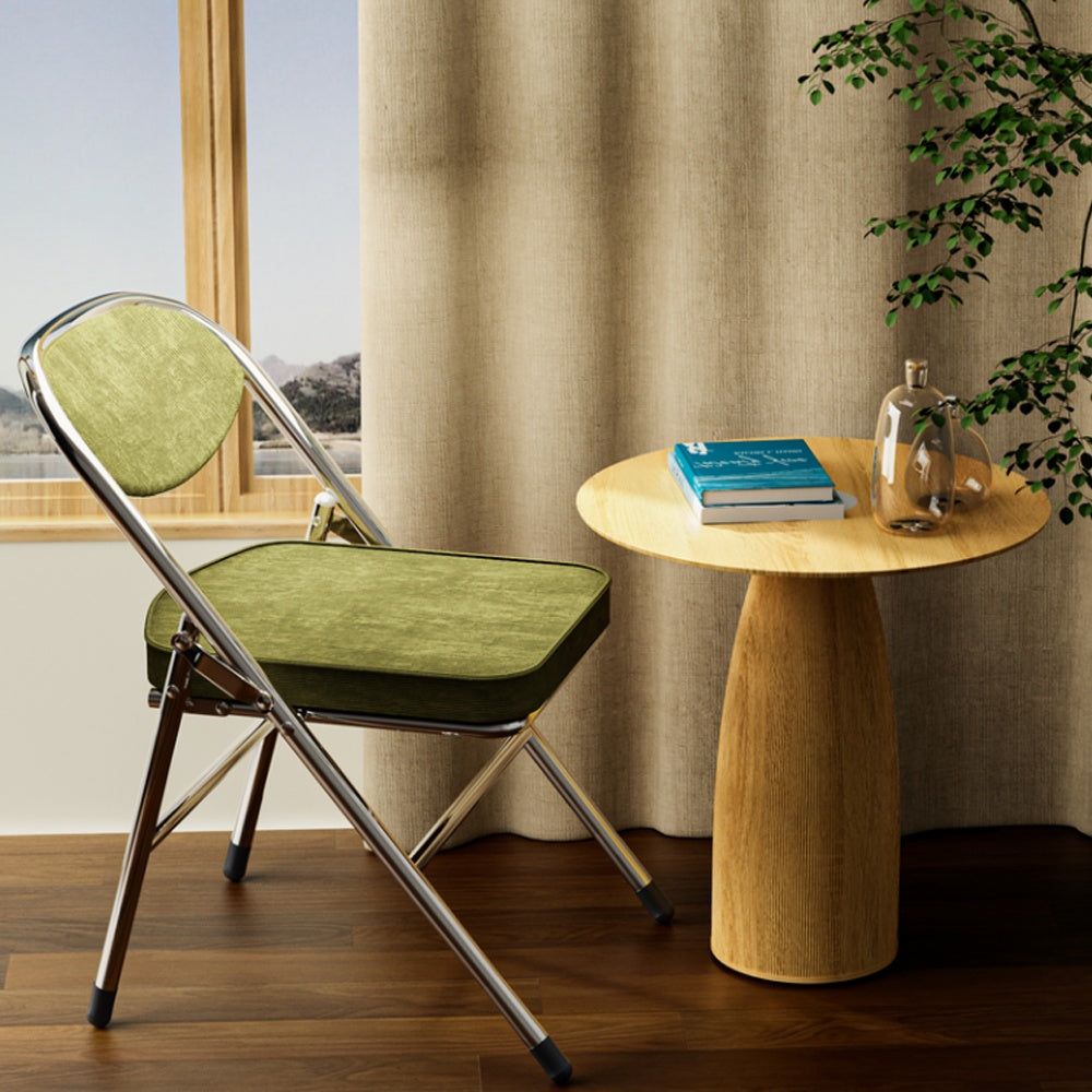 Stoel – Eetkamerstoel – Keukenstoel – Fauteuil – Bureaustoel – Set Van 4 - Groen – Ergonomisch Design – Roestvrijstalen Frame