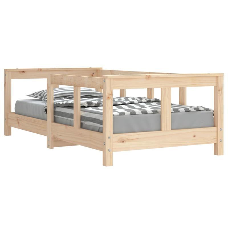 Bedframe – Kinderbed – Ledikant – Juniorbed – Peuterbed – 70x140 Cm – Massief Gebruikt Vurenhout – Verwijderbaar En Duurzaam