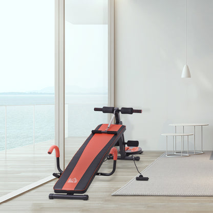 Opvouwbare Sit-up Bank – Fitnessbank – Buikspierbank – Verstelbare Trainingsbank – Home Gym Bank – Met Weerstandsbanden – Stabiel Met Metaal Frame – Tot 120 kg Draagkracht