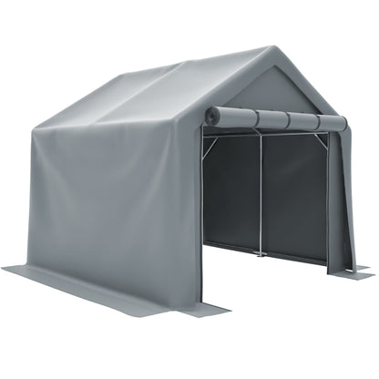 Carport – Overkapping – Tuinhuis – Garage – Schuur – Grote Afmeting 244x241x217 cm – Stevig Metaal Frame Met Ventilatiedak