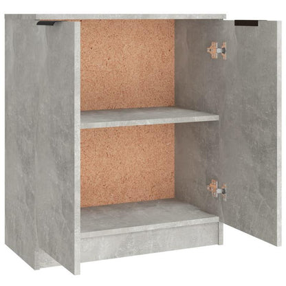 Dressoir – Opbergkast – Ladekast – Commode – Buffetkast – Set van 3 – Massief Bewerkte Hout – Betongrijze Kleur