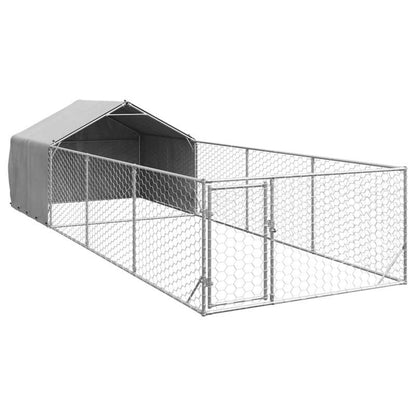 Hondenhok – Hondenkennel – Hondenhuis – Hondenkooi – Hondenren – Gegalvaniseerd Staal – Weerbestendig & Veilig Afsluitbare Deuren
