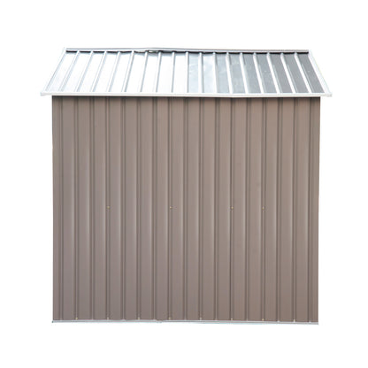 Outsunny Garden Shed 4.9m, Garden Cabin, Garden Storage, Dimensions 2.77L x 1.95W x 1.92H m, Sliding Door, Ventilation, Steel Sheet, Gray