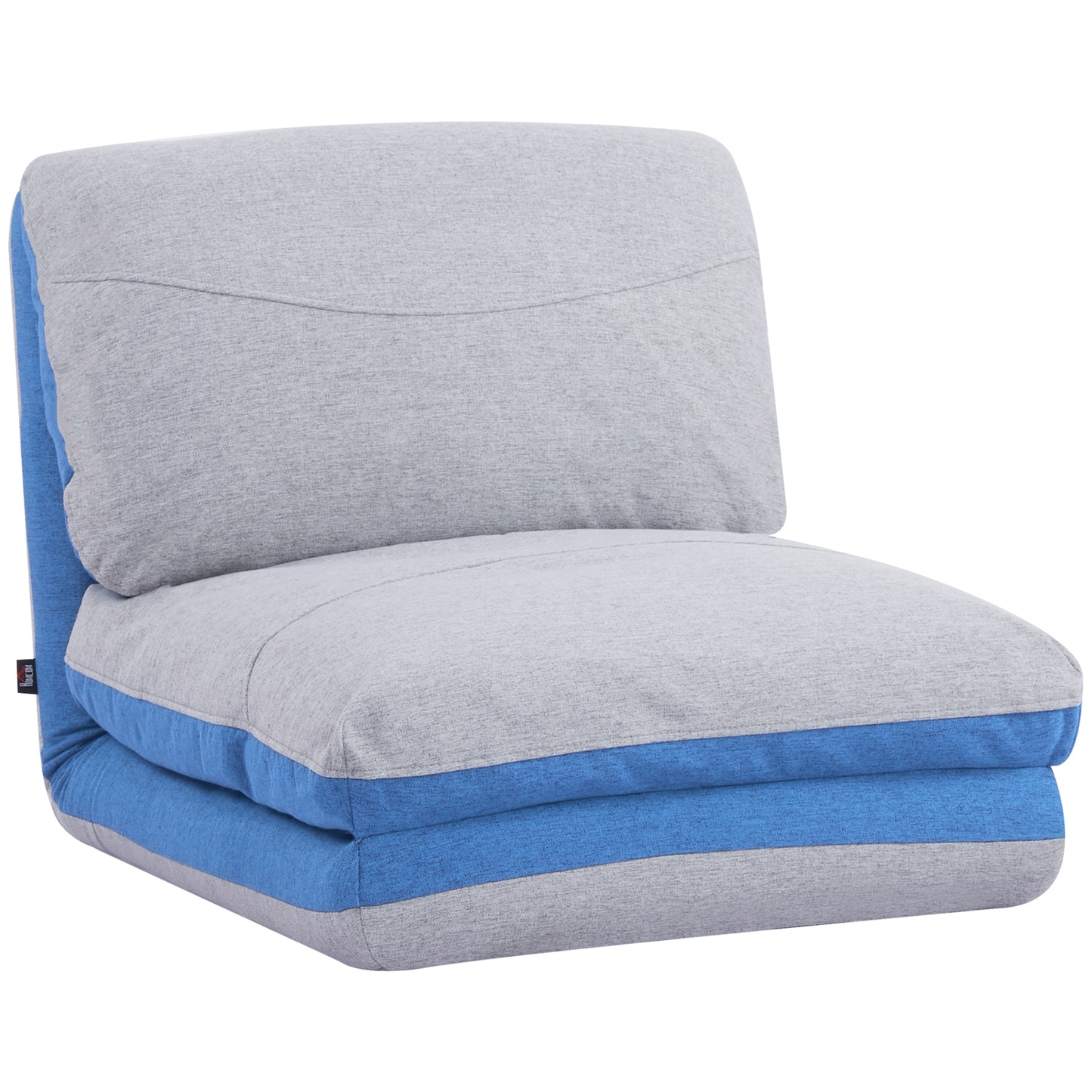 Klapstoel – Vouwstoel – Fauteuil – Slaapstoel – Relaxstoel – Verstelbare Rugleuning 5 Standen – Polyester Linnenlook Blauwgrijs
