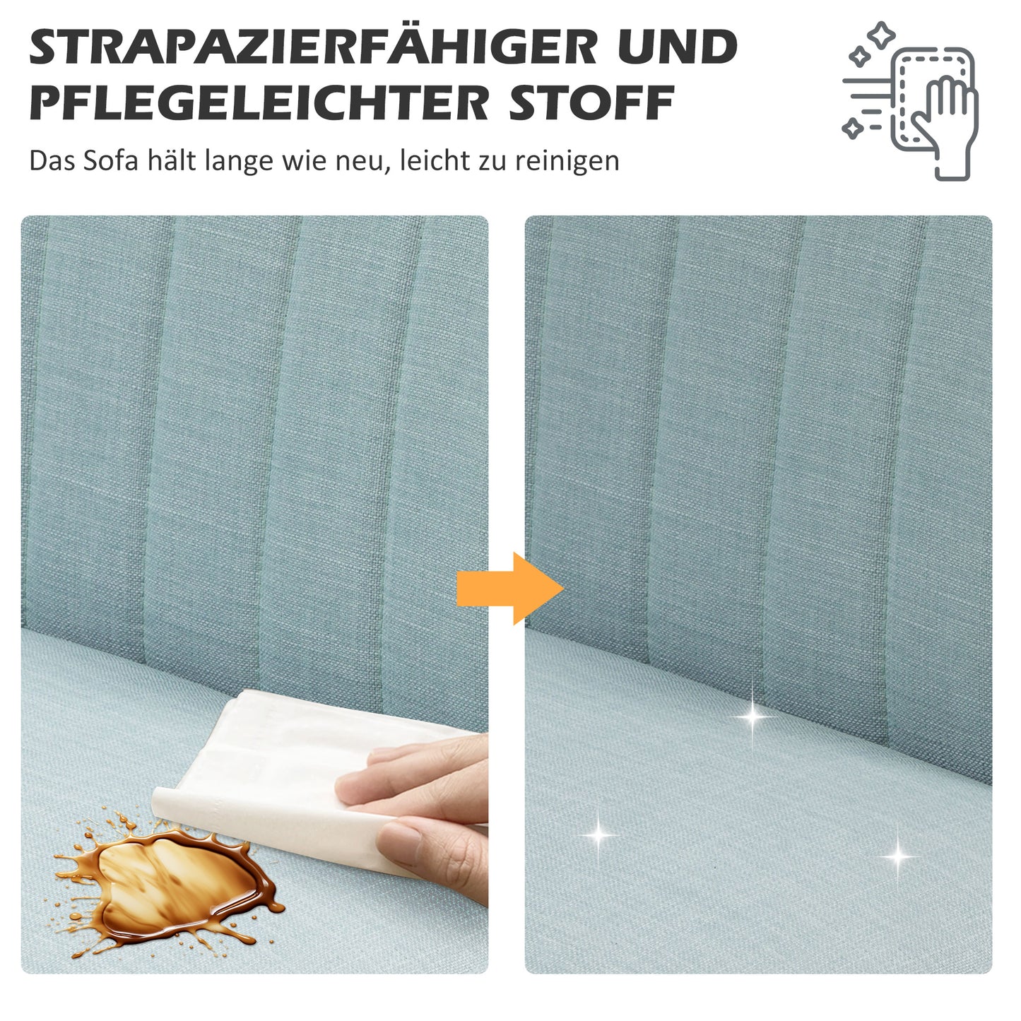 2-Zits Bank – Sofa – Loveseat – Tweezitsbank – Zitbank – Lichtgroen – Compact Formaat – Zachte Bekleding