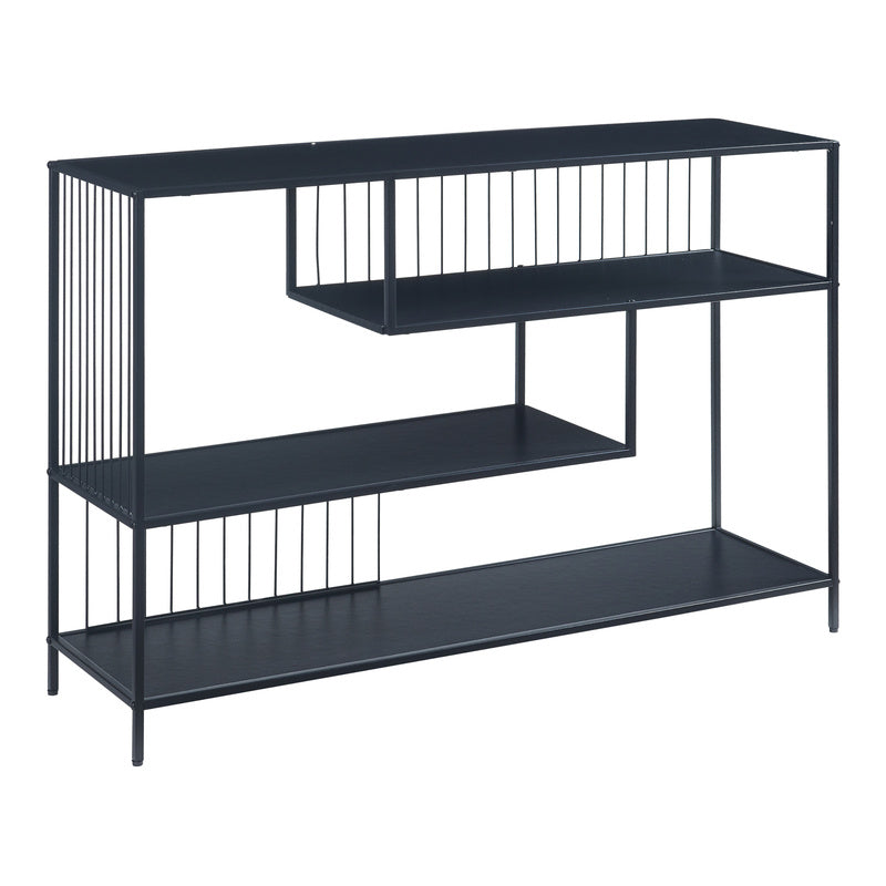 Sidetable – Consoletafel – Wandtafel – Haltafel – Dressoir – Zwart Metaal – 120x33x80 cm – Met 3 Open Planken