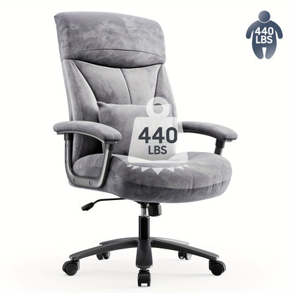 Bureaustoel – Ergonomische Stoel – Bureau Stoel – Kantoormeubilair – Draaistoel – Grijs – Geheugenfoam Zitting – Kantelbare Rugleuning