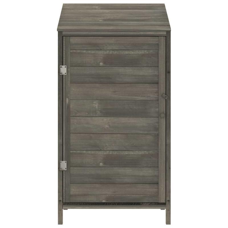 Opslagbox Tuin – Tuinhuisje – Tuinkast – Buitenberging – Tuinopslag – Massief Vurenhout & Stalen Frame – Compact 55x52x112 cm – Koperen Dak