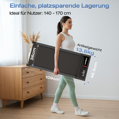 Loopband – Wandelband – Loopmachine – Fitnessband – Walking Pad – Compact Design – 2.5PK Stil Borstelloze Motor – Handgreep Voor Stabiliteit