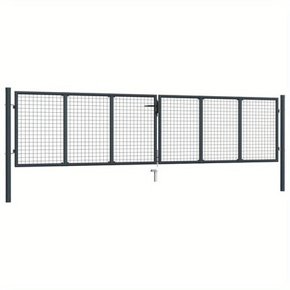 Gashek – Tuinhek – Schutting – Afsluiting – Veiligheidshek – Gegalvaniseerd Staal – 400x150 cm Antraciet