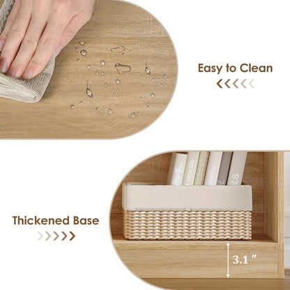 Boekenkast – Boekplank – Opbergkast – Displayrek – Licht Eiken – Hoogte 188 cm – Sterk Spaanplaat