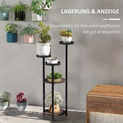 Plantenrek – Plantenstandaard – Plantentrap – Bloemenrek – Plantenetagere – 5 Lagen – Stevige Poten – Ruimtebesparend Verticaal Design