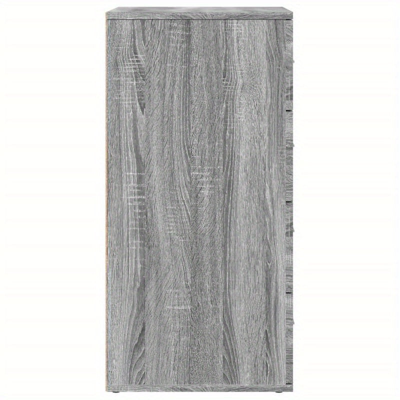 Sideboards – Dressoir – Kast – Opbergmeubel – Wandmeubel – Set van 2 – 60x39x80 cm – Bewerkt Hardhout – Grijs Sonoma – Verwijderbare Planken – Ruimtebesparend