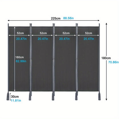 Paravent Paravents Room Divider Windshield Spanish Anthracite/Beige Foldable Partition Balcony Privacy Screen Partition Wall
