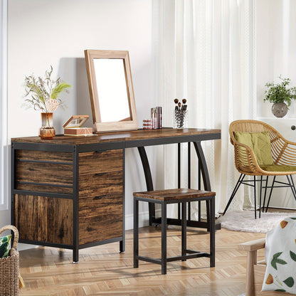 Kaptafel – Make-up Tafel – Cosmeticatafel – Opmaaktafel – Meubel – Industrieel Design – 150 cm Breed – Omkeerbare Laden