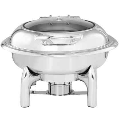 Round Food Warmer with a Window Lid, Diameter 39 Cm, 5.5 L