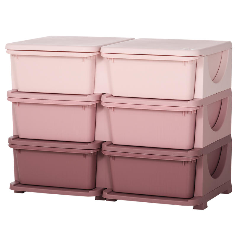 Opbergbox – Opbergdoos – Ladebak – Organizer – Sortimentsdoos – 3 Lades – Lichtgewicht Polypropyleen – Compact Roze Design