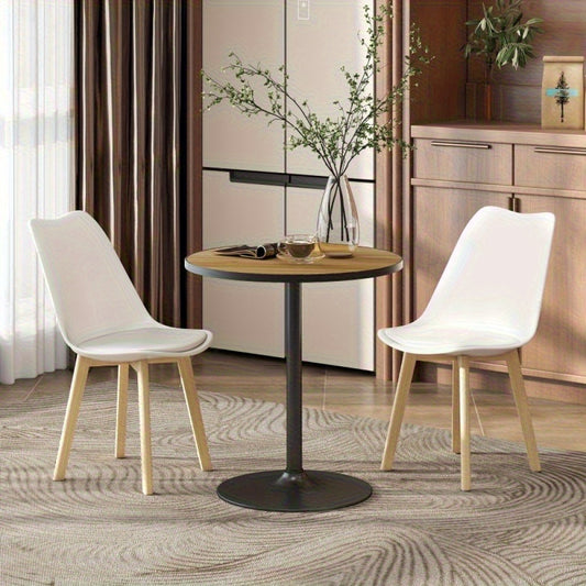 Eettafel – Ronde Tafel – Keukentafel – Dinertafel – Tafel – 70x76 cm – Eigentijds Design – Geen Montage Nodig