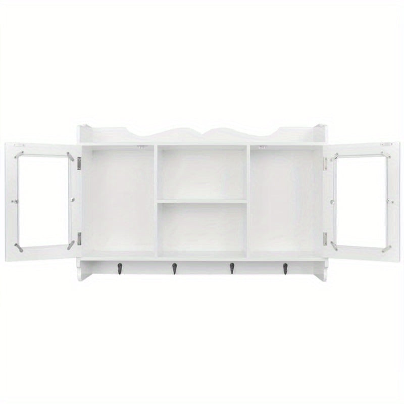 Wandkast – Opbergkast – Vakkenkast – Hangkast – Dichte Kast – MDF Materiaal – Strak Wit Design