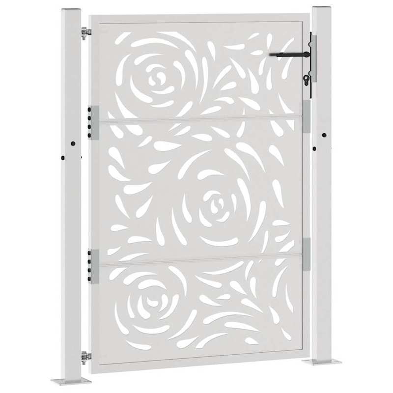 Metalen sierpoort – Tuinpoort – Sierhek – Terraspoort – Buitenpoort – Bruin – Weerbestendig staal – 105x130 cm