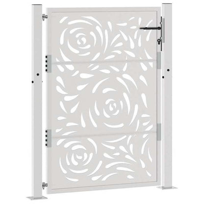 Metalen sierpoort – Tuinpoort – Sierhek – Terraspoort – Buitenpoort – Bruin – Weerbestendig staal – 105x130 cm