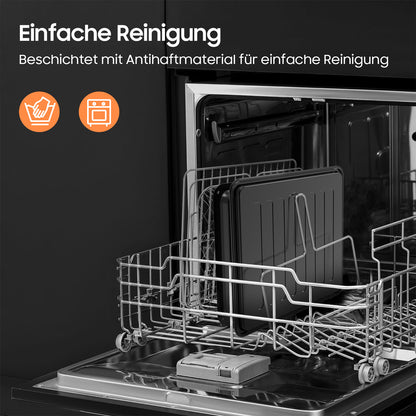Heteluchtfriteuse – Airfryer – Frituurpan – Mini Oven – Heteluchtoven – XXL 23L Dual Zone – 15 Programma’s – 2200W – Roestvrijstaal – Dubbele Kamer