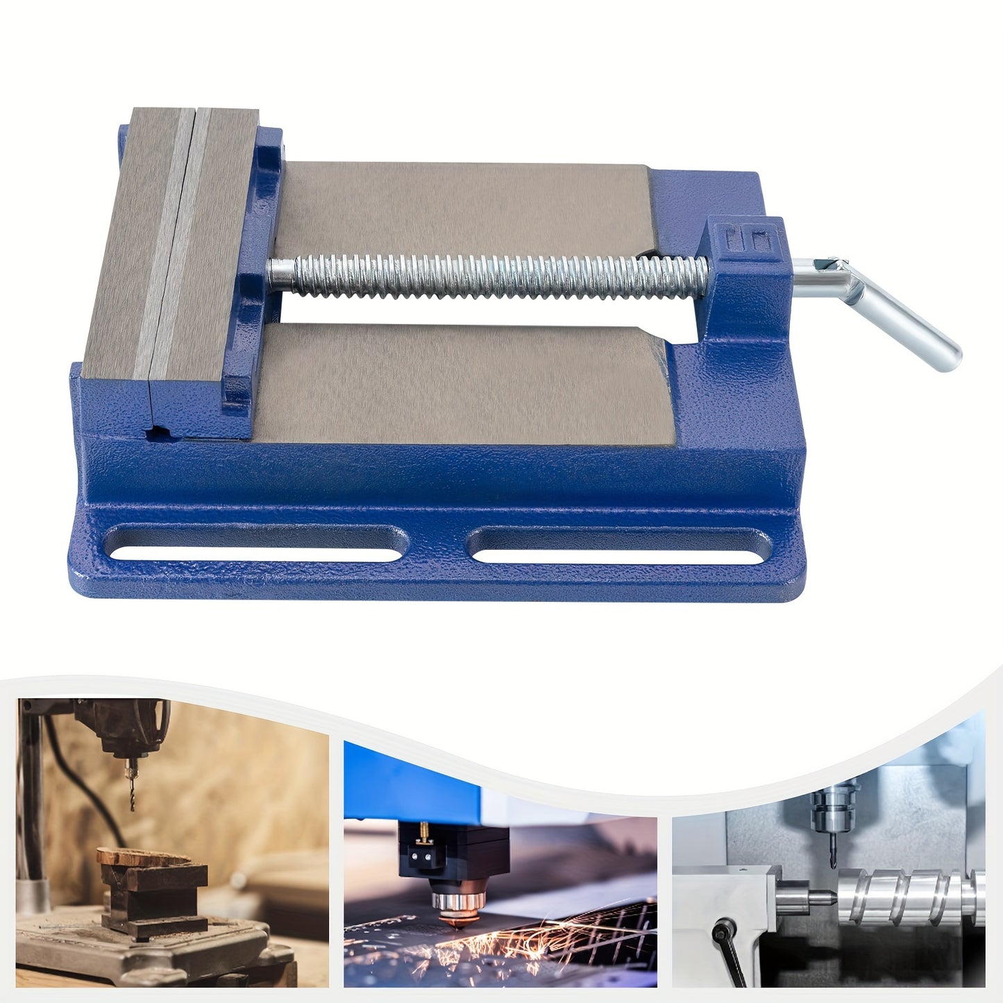 Bankschroef – Werkbankschroef – Metaalklem – Houtbewerkingsklem – Snelspanbankschroef – Gietijzer en Staal – 360° Draaibare Hendel – Maximaal 14,5 cm Klemopening