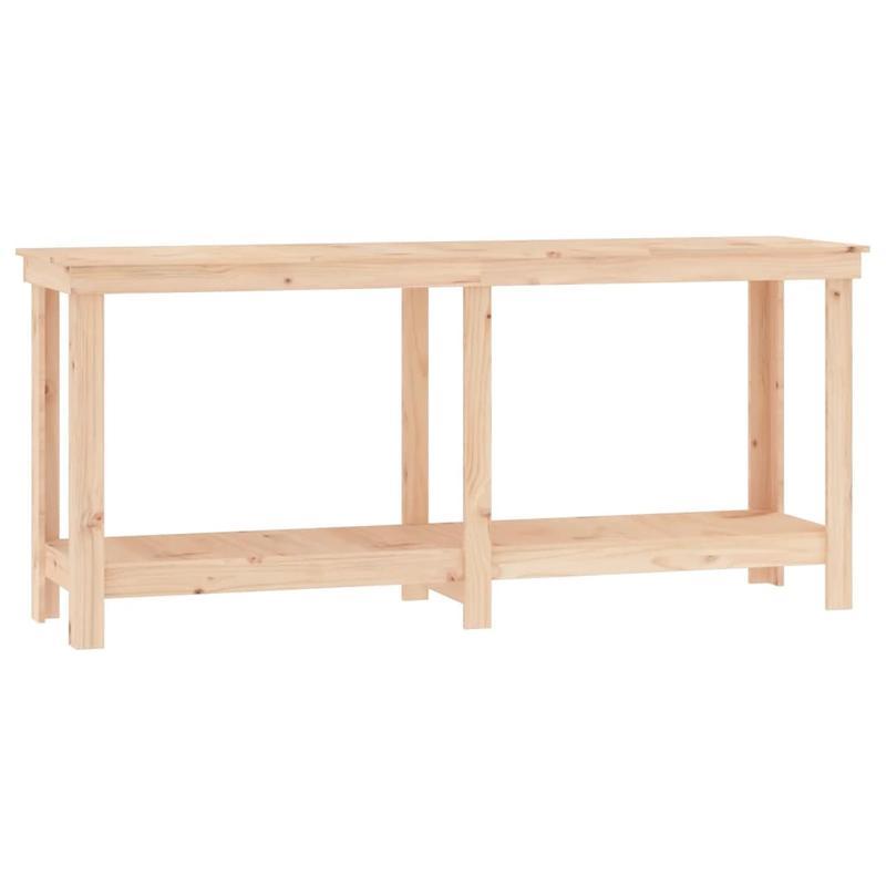 Werkbank – Werktafel – Klusbank – Houten Werkplek – Opbergmeubel – Stevig Massief Vurenhout – Groot Werkblad 180x50 cm