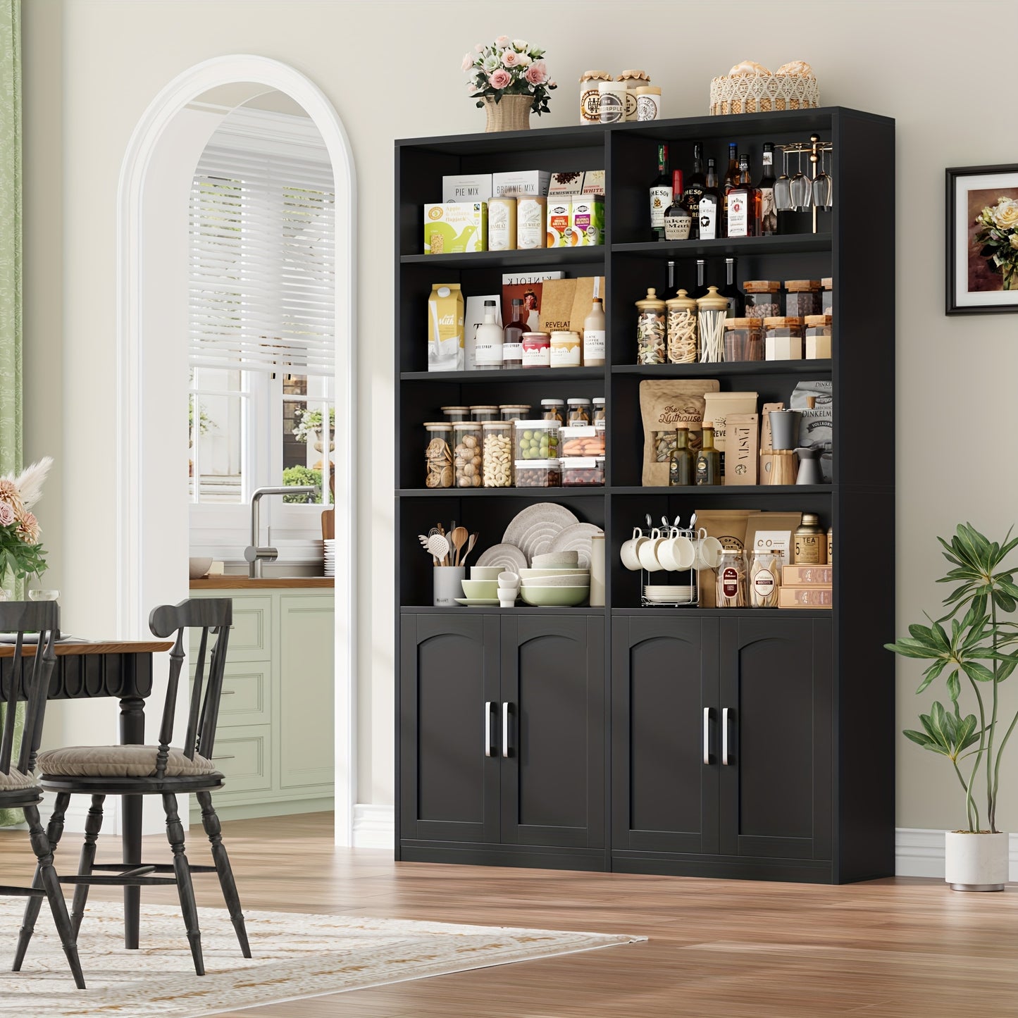 Houten Boekenkast – Boekenplank – Opbergkast – Wandkast – Vakkenkast – Eikenhouten Design – Stevige Constructie – Ruime Open Schappen