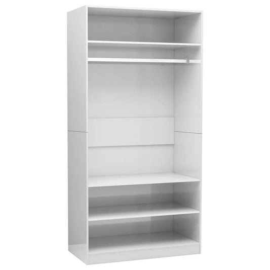 Staande Kast – Moderne Kast – Opbergkast – Dressoir – Kledingkast – Wit Hout – Compact Formaat – Eenvoudige Montage